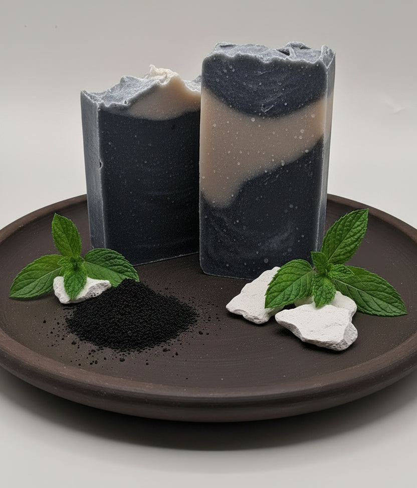 Charcoal and Bentonite Clay Bar Soap